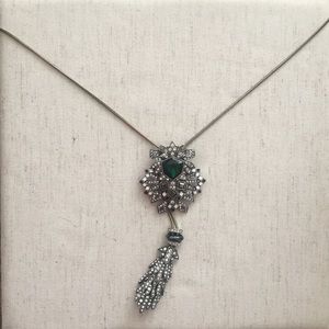 Emerald free adjustable necklace